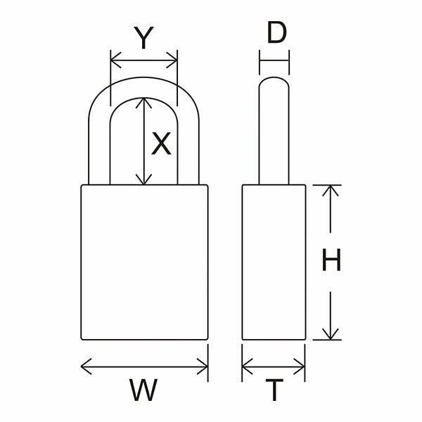 日本正規品 フェデラル ロックアウト用南京錠(ツル76mm) イエロー (PL90/76-Y-P)(4545301109169) FEDERAL