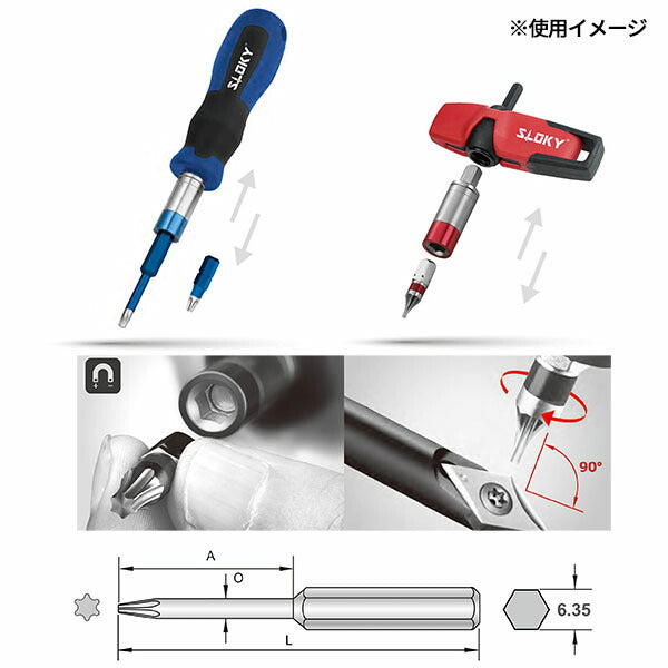 日本正規品 プロチ 2本組ヘクスローブビットロングTX06 (PRC-BIT-TX06-50)(4545301108766) PROCHI
