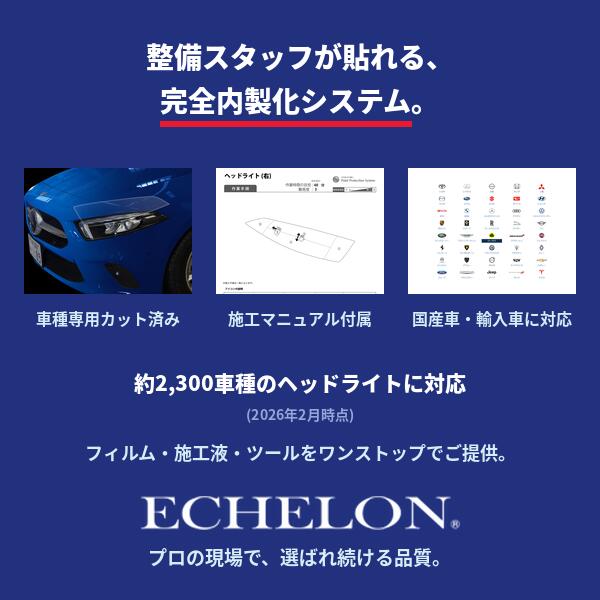 ヘッドライトプロテクションフィルム カット済み ランドローバー レンジローバー ヴェラール (R5.2-) (LY2XCC/LY2XAC/LY2NCC/LY2NACほか) (PH4405K2305A0SA) ECHELON