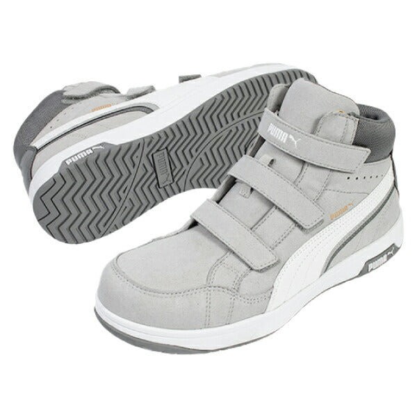 プーマ安全靴#63.206 26.5cmエアーツイスト・グレーミッドフック＆ルー プーマ ヘリテイジ ミッドカット エアツイスト 2.0 No.63.206.0 グレー