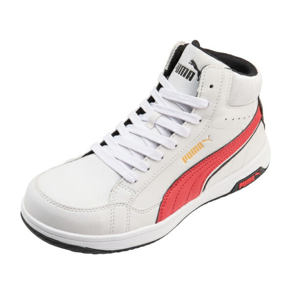 安全靴 PUMA プーマ 63.208.0セーフティー ホワイト　25.0㎝ プーマ ヘリテイジ ミッドカット エアツイスト 2.0 No.63.208.0 PUMA