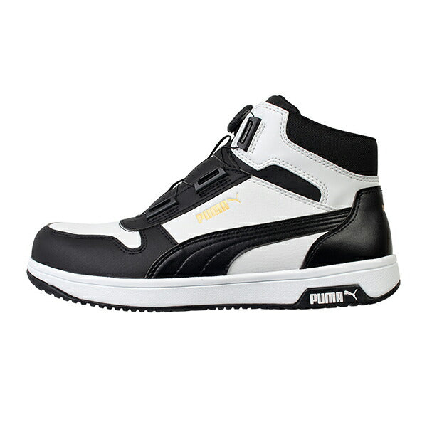 プーマ 安全靴 63.211.0 フロントコート ディスク ブラック ミッド FRONTCOURT DISC MID PUMA HERITAGE ヘリテイジ ディスクレーシングシステム