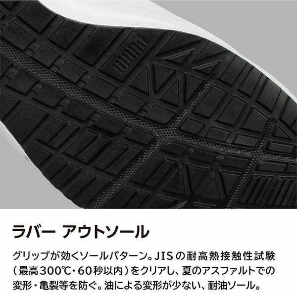 [26SS新商品] プーマ 安全靴 スプリント2.1 ディスク ロー ブラック&ホワイト ダイヤル式 3E JSAA A種 静電気帯電防止 (64.403.0) PUMA SAFETY セーフティスニーカー