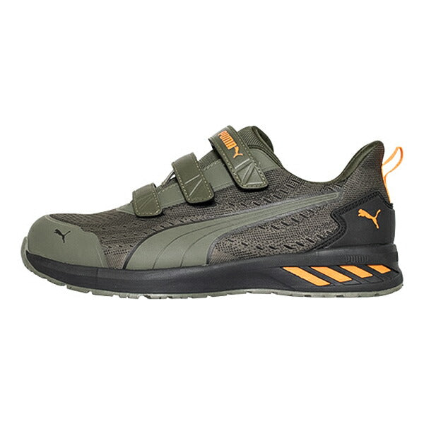 プーマ 安全靴 64.407.0 グライド オリーブ ロー フック＆ループ PUMA GLIDE OLIVE LOW H＆L 軽量 衝撃吸収 先芯入り JAPAN ATHLETIC