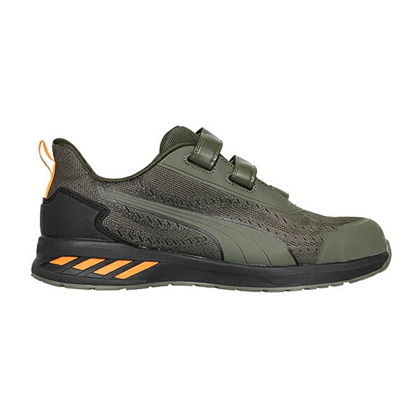 プーマ 安全靴 64.407.0 グライド オリーブ ロー フック＆ループ PUMA GLIDE OLIVE LOW H＆L 軽量 衝撃吸収 先芯入り JAPAN ATHLETIC