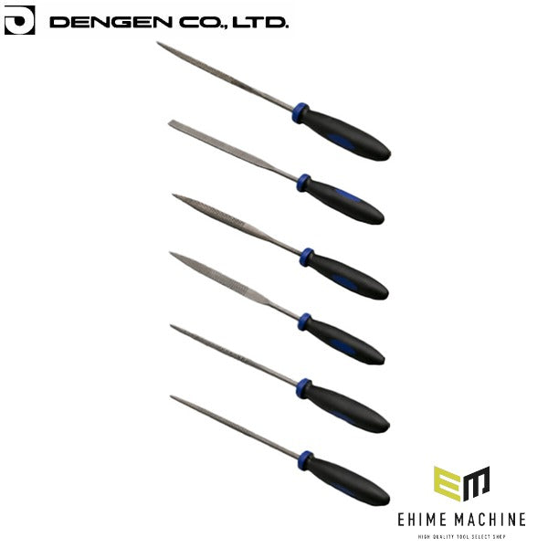 デンゲン 樹脂用ヤスリ6点セット 樹脂溶接用 バンパー補修 (PW-10820)(4562396132698) DENGEN