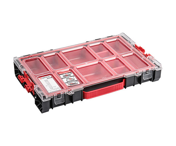 日本正規品 キューブリック PRO オーガナイザー 100 S 5L パーツケース カップ8個 IP54 モジュール連結 (ORGQPRO100CZAPG003)(5901238254393) QBRICK