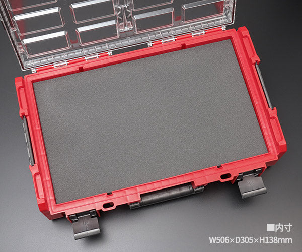 キューブリック 5901238257172 超耐久オーガナイザー XXL 2.0 容量19.5L 幅582x高さ172mm QBRICK ORGQ2XLFCZEPG003 QS1 ONE Organizer 2XL2 Insert Red