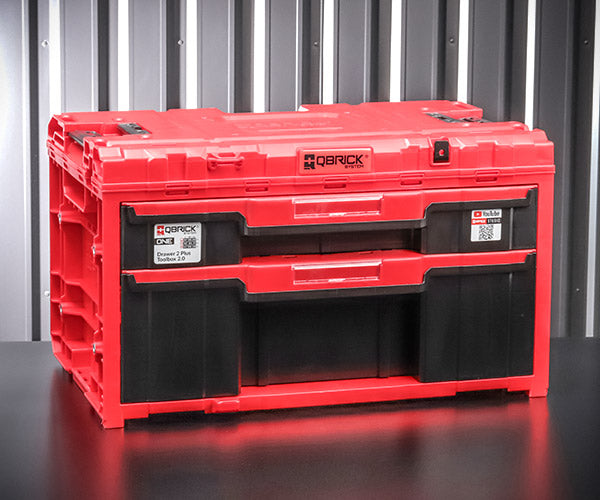 【3月の特価品】キューブリック 5901238259756 超耐久2段引出しツールボックス QBRICK SKRQONED2PCZEPG003 QS1 ONE Drawer Plus Toolbox2 Red