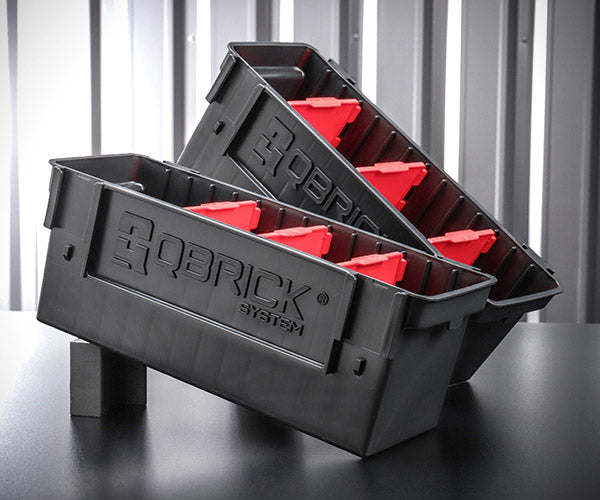 日本正規品 キューブリック Custom ディープモジュラーセット 深型ビン2個入 コネクター付 ペグボード用 仕切り付 (Z263487PG003)(5901238263487) QBRICK