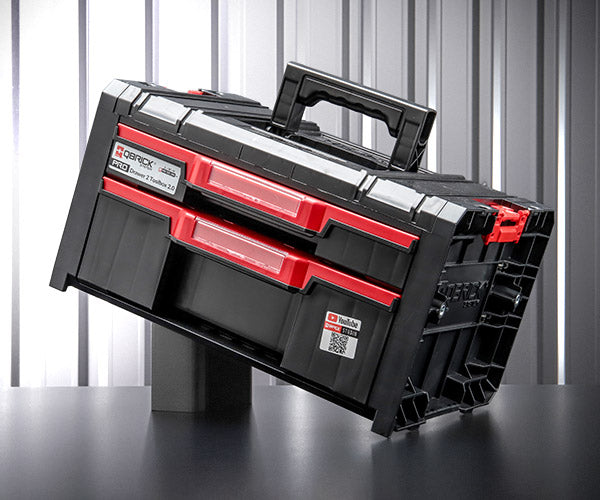 日本正規品 キューブリック PRO 2.0 2段引出しツールボックス 4.5L+9.5L 自動ロック 金属レール モジュール連結 (SKRQPROD2B2CZAPG003)(5901238265078) QBRICK