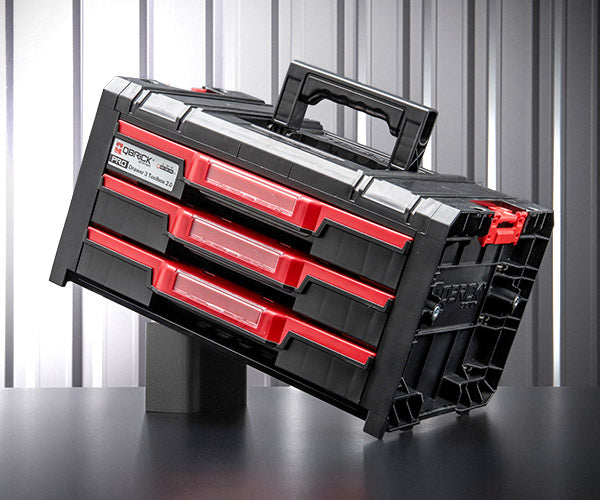 日本正規品 キューブリック PRO 2.0 3段引出しツールボックス 4.5L×3 自動ロック 金属レール モジュール連結 (SKRQPROD3B2CZAPG003)(5901238265085) QBRICK