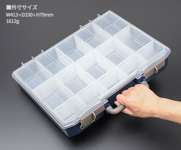 ラーコ パーツケース キャリーライト 80 5×10-15 (136310)(5733439136310) トレー15個付属 スライド式ロック 認識ラベル付 RAACO