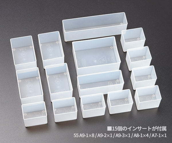 ラーコ パーツケース ボクサー55 5x5-15 (138314)(5733439134811) トレー15個付 ワンタッチロック RAACO
