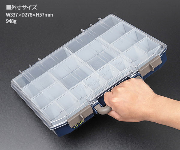 ラーコ パーツケース キャリーライト55 4x8-16 (143615)(5733439143615) トレー16個付 スライドロック 認識ラベル付 RAACO