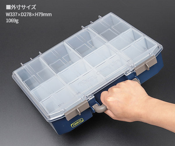 ラーコ パーツケース キャリーライト 80 4x8-12 (144551)(5733439144551) トレー12個付属 スライドロック式 RAACO