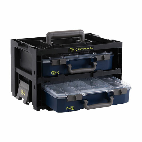 ラーコ ハンディボックスセット パーツケース2個付 (146418)(5733439146418) CarryLite 80付属 耐荷重25kg スタッキング対応 RAACO