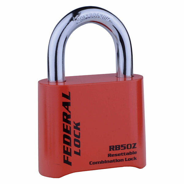 日本正規品 フェデラル ダイヤル式南京錠チェンジKEY付レッド (RB50ZR-R-P)(4545301109237) FEDERAL