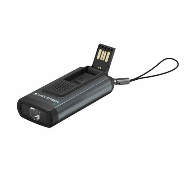 日本正規品 レッドレンザー K6R Safety Grey 充電式キーライト 400lm 防犯ブザー搭載 グレー (502580)(4058205028370) Ledlenser