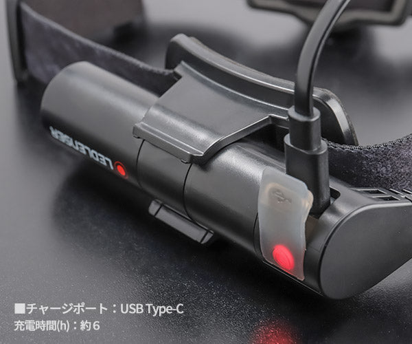 [26SS新商品] 日本正規品 レッドレンザー LEDヘッドライト H8R 25周年限定モデル 600lm USB-C充電 製品登録で25年保証 予備バッテリー付 限定色ブルーグレイ×ブラック 数量限定品 (503264) (4058205041386) Ledlenser