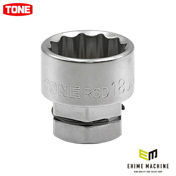 TONE ソケット(12角・めがね用) 対辺寸法18mm 全長25mm (RGD-18)(4953488422276) トネ