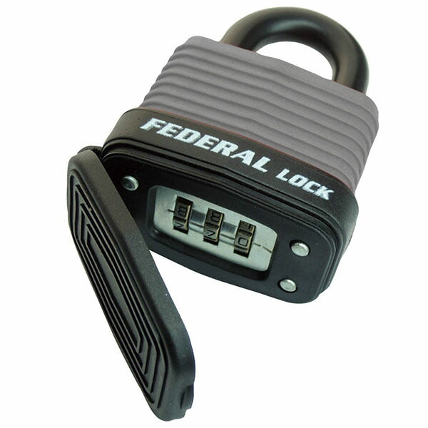 日本正規品 フェデラル 屋外用ダイヤル式南京錠 40mm グレー (RL40W-GY-P)(4545301102283) FEDERAL