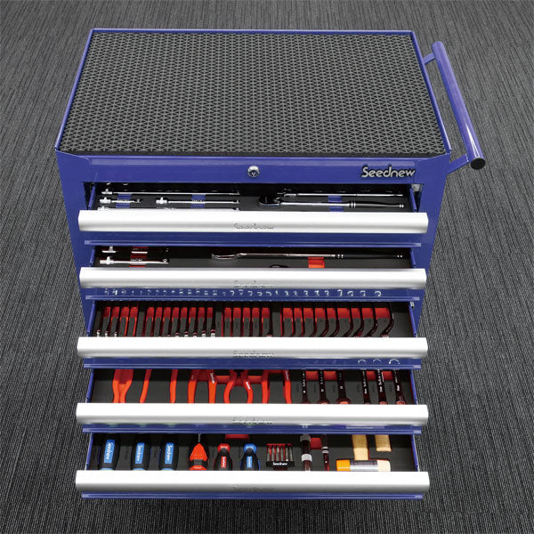 [メーカー直送業者便] シーズニュー キャビマックス工具セット 222pcs 青 S-22220B-3 (4940995880347) Seednew