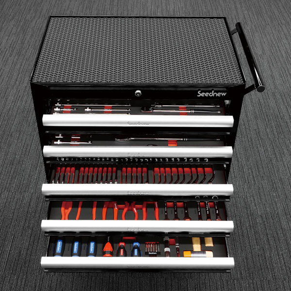 [メーカー直送業者便] シーズニュー キャビマックス工具セット 222pcs 黒 S-22220BL-3 (4940995880354) Seednew