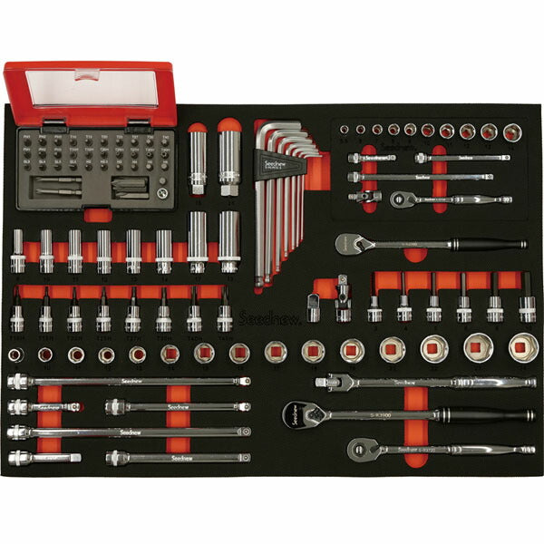 [メーカー直送業者便] シーズニュー キャビマックス工具セット 222pcs 黒 S-22220BL-3 (4940995880354) Seednew