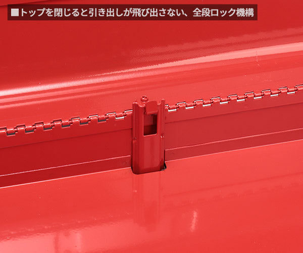 SEEDNEW シーズニュー 2段引出しツールケース（レッド） S-A302