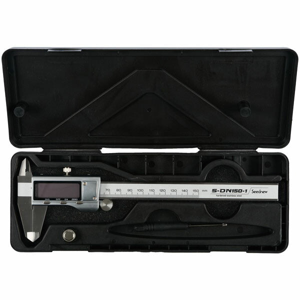 SEEDNEW デジタルノギス 150mm 0.01mm表示 ON/OFFスイッチ付 (S-DN150-1)(4940995881733) シーズニュー