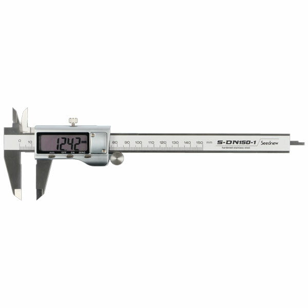SEEDNEW デジタルノギス 150mm 0.01mm表示 ON/OFFスイッチ付 (S-DN150-1)(4940995881733) シーズニュー