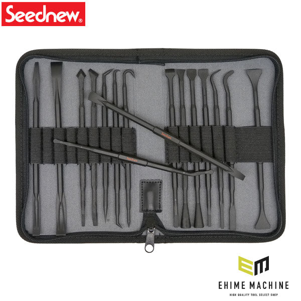 SEEDNEW 樹脂製リムーバー16本セット 両頭32種類 PA66樹脂 専用ポーチ付 内張り剥がし Oリングピック スクレーパー (S-JRM16)(4940995996000) シーズニュー