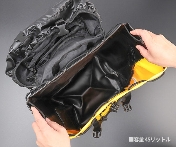日本正規品 ペツル トランスポート 45 イエロー/ブラック 45L 自立型 高耐久バックパック 50kg引き上げ対応 TPU (S042BA00)(3342540844889) PETZL