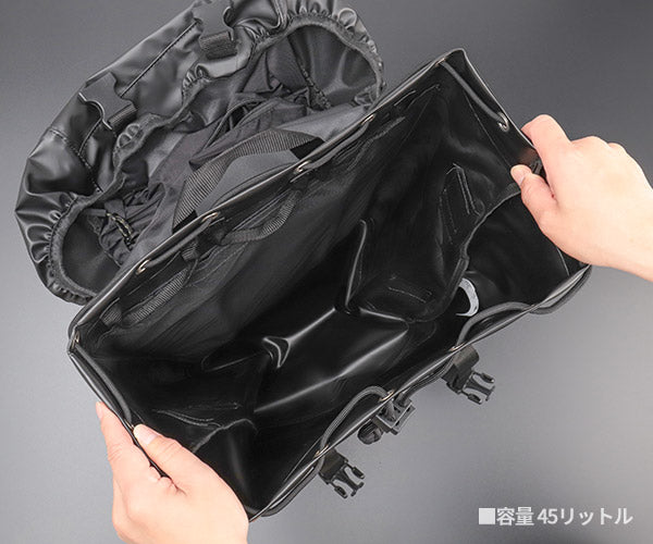 日本正規品 ペツル トランスポート 45 ブラック 45L 自立型 高耐久バックパック 50kg引き上げ対応 TPU (S042BA01)(3342540844896) PETZL