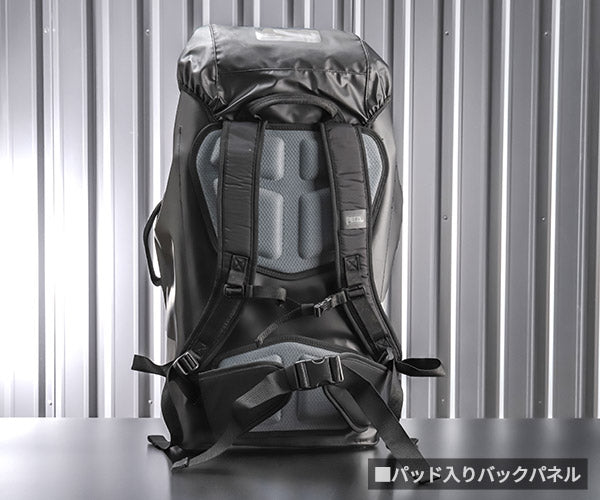 日本正規品 ペツル トランスポート 60 ブラック 60L 自立型 高耐久バックパック 50kg引き上げ対応 TPU (S042CA01)(3342540844919) PETZL