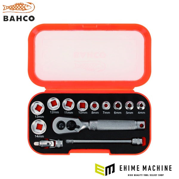 日本正規品 バーコ 1/4インチ ソケットセット 13点 12角 差込角6.35mm (S13MC10.5)(7314153024626) BAHCO
