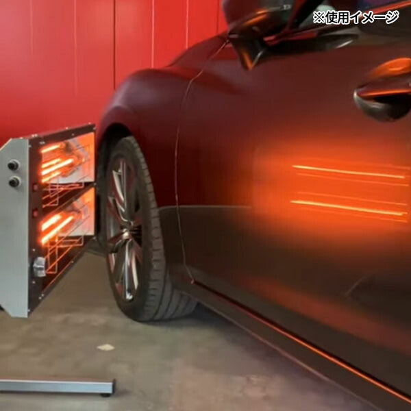 [メーカー直送業者便] キュービック 2灯式 200V 短波ヒーター ワイドスタンドタイプ SA-2-200WS 明々工業 CUBIC SYSTEM 塗装乾燥機 バーチカル
