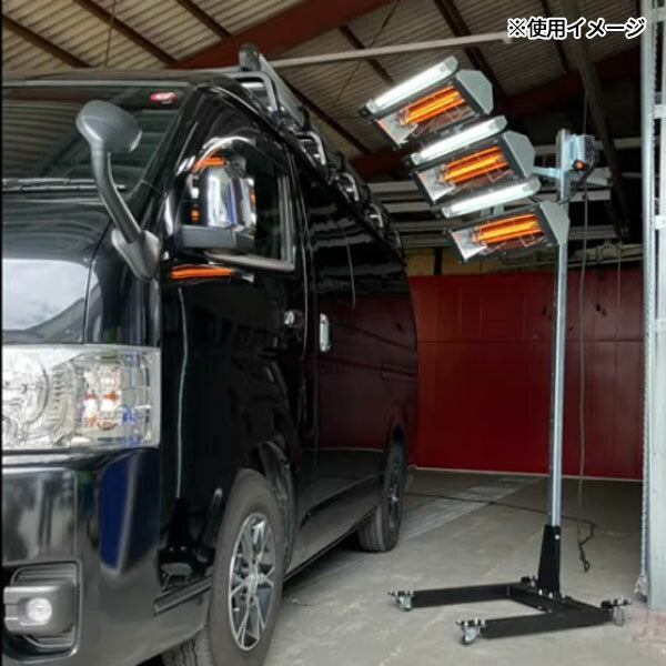[メーカー直送業者便] キュービック LEDライト搭載 3灯式短波ヒーター SA-V3LE 明々工業 CUBIC SYSTEM 塗装乾燥機