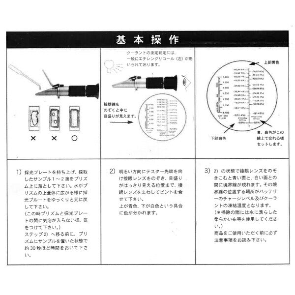 OKP クーラントテスター SC-155 クーラントスコープ バッテリーテスター バッテリー比重計 光学式比重計 をくだ屋技研