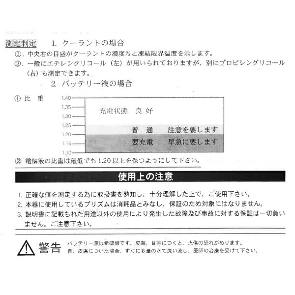 OKP クーラントテスター SC-155 クーラントスコープ バッテリーテスター バッテリー比重計 光学式比重計 をくだ屋技研