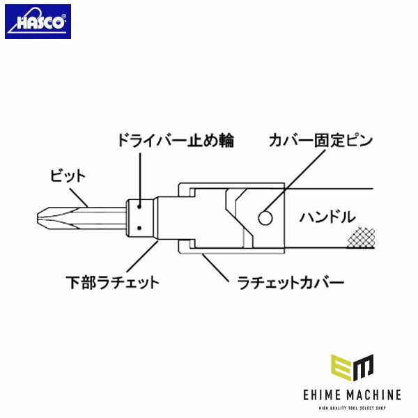 ハスコー プラスビット No.1 小 SD-8Hショックドライバー用 補修部品 8mm六角 SD-8H-10 (4940995589202) HASCO