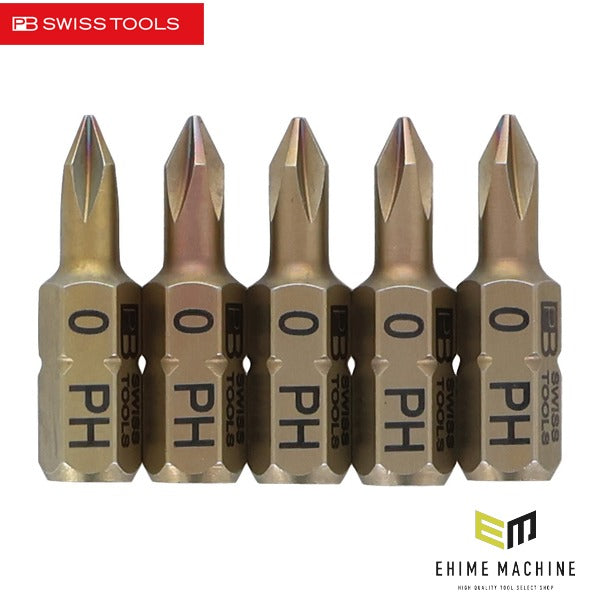 日本正規品 PBスイスツールズ 5本組プラスショートビットセット #0 差込角6.35mm 精密ビット (SET.C6.190/0)(4545301117645) PB SWISS TOOLS