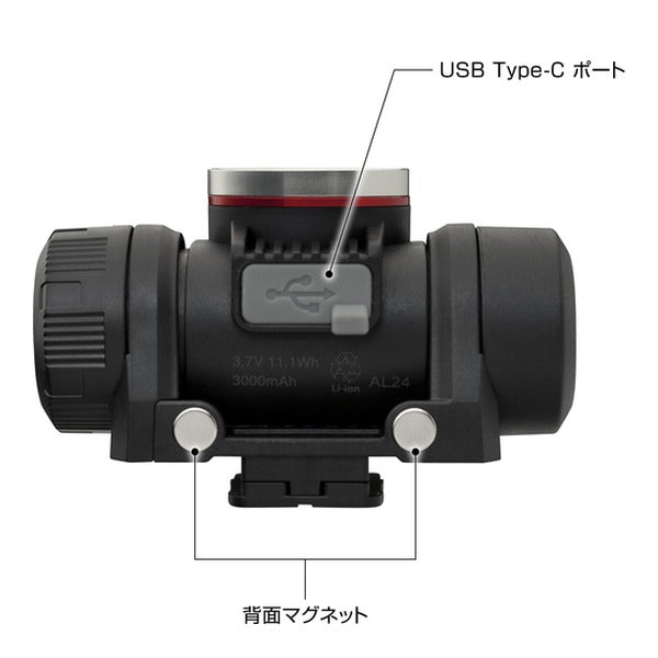 タジマ ヘッドライト セフヘッドライト KJM ブースト1000lm フラッド照射 内蔵充電池 (SFKJM100A-N30)(4975364269386) TAJIMA TJMデザイン