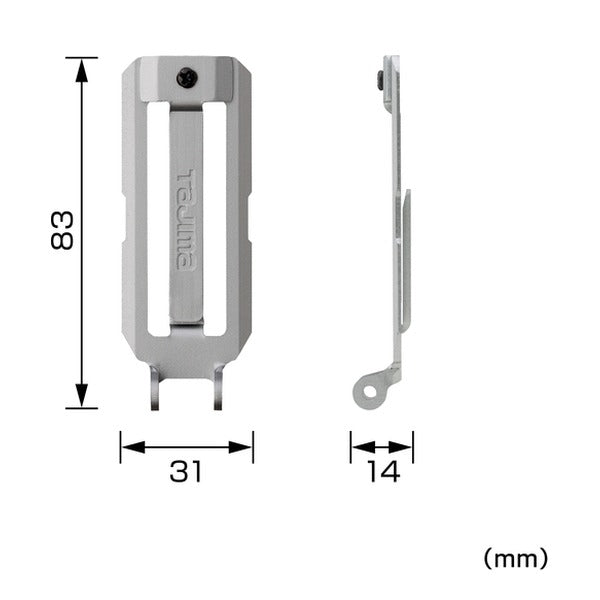 タジマ 工具ホルダーパーツ カスタムセフホルダー用ベルトループプレート シルバー (SFP-BL2SI)(4975364362001) TAJIMA TJMデザイン