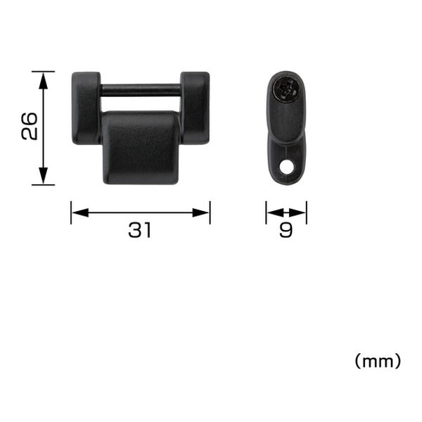 タジマ 工具ホルダーパーツ カスタムセフホルダー用連結パーツ 金属 ブラック (SFP-JPBK)(4975364362018) TAJIMA TJMデザイン