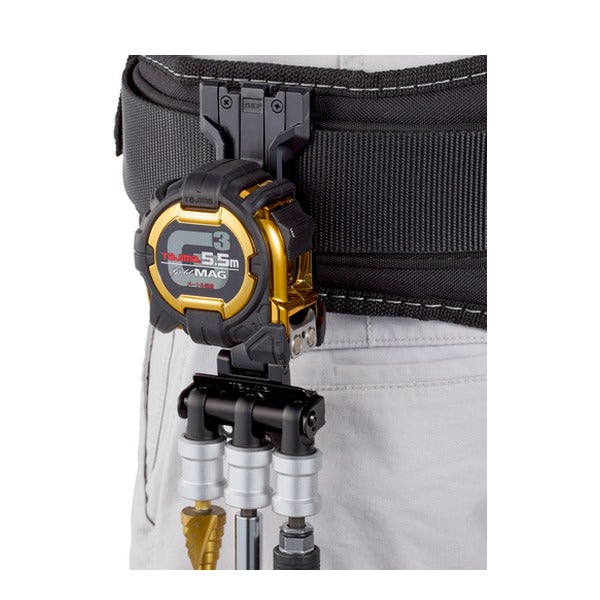 タジマ 工具ホルダーパーツ カスタムセフホルダー用連結パーツ 金属 ブラック (SFP-JPBK)(4975364362018) TAJIMA TJMデザイン