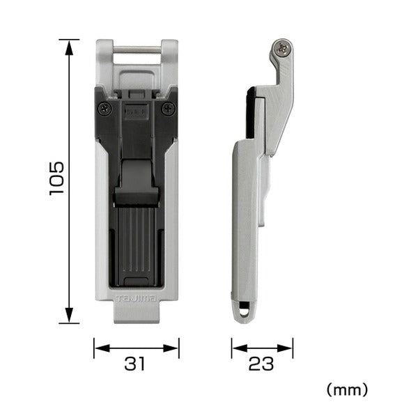 タジマ 工具ホルダーパーツ カスタムセフホルダー用下段セフホルダー 金属 スリム (SFP-MSUHLD)(4975364361981) TAJIMA TJMデザイン