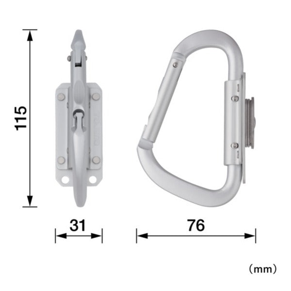 タジマ セフ工具ホルダーアルミ スリムカラビナ大 (SFSKHA-CL)(4975364268501) TAJIMA TJMデザイン