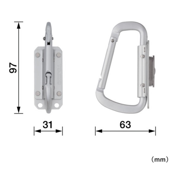 タジマ セフ工具ホルダーアルミ スリムカラビナ小 (SFSKHA-CS)(4975364268518) TAJIMA TJMデザイン